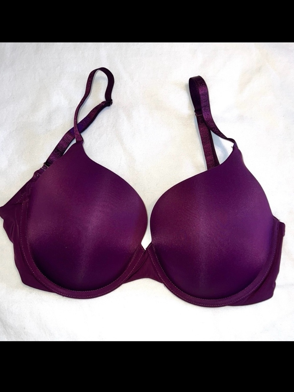 NWOT Victoria’s Secret T-Shirt Push-Up Bra in Dark Plum Size 34E (DD)